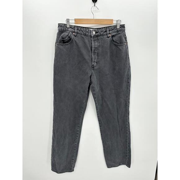 Rolla's Black Wash Classic Straight High Rise Denim Jeans Regular Fit Size 32 - Picture 1 of 9